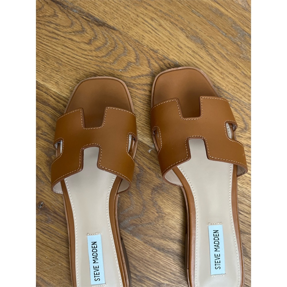 Steve Madden Hadyn Slide In Cognac 9.5m - image 5